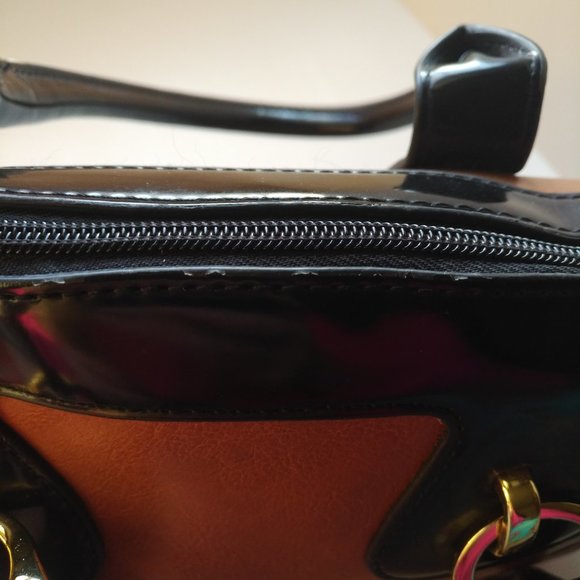 London Fog Hampton Colorblock Satchel - Picture 6 of 8